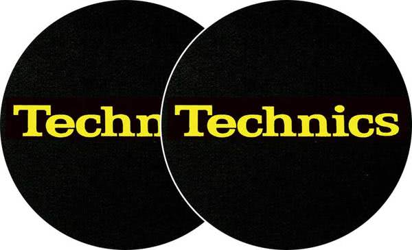 2x Slipmats - Technics Logo - gelb_1