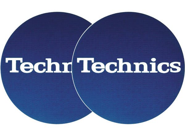 2x Slipmats - Technics blau - Logo weiß_1