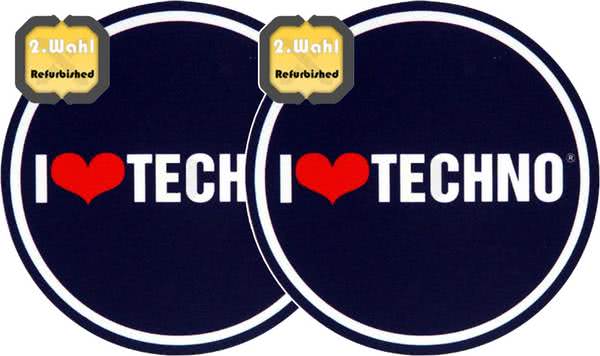 2x Slipmats - I Love Techno - B-Stock_1
