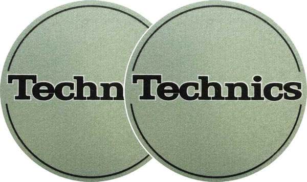 2x Slipmats - Technics Logo - Metallic Green_1
