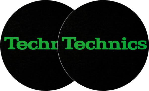 2x Slipmats - Technics Logo - grün_1