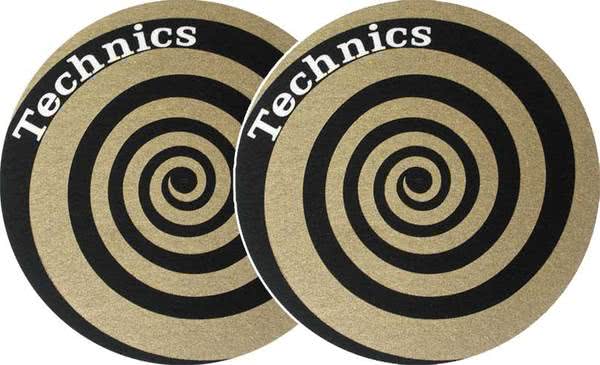 2x Slipmats - Technics Spiral - Gold_1